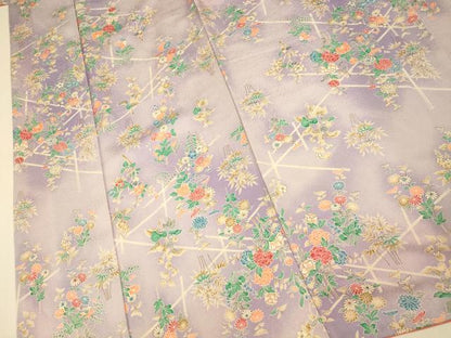 平和屋着物■上質な小紋 草花文 暈し染め 正絹 逸品 AABH4505fw