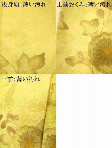 平和屋着物■上質な小紋 地紋起こし 霞枝花文 暈し染め 正絹 逸品 AABH4509fw