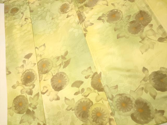 平和屋着物■上質な小紋 地紋起こし 霞枝花文 暈し染め 正絹 逸品 AABH4509fw