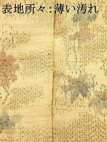 平和屋着物■上質な紬　エ霞草花文　正絹　逸品　AABH4513fw