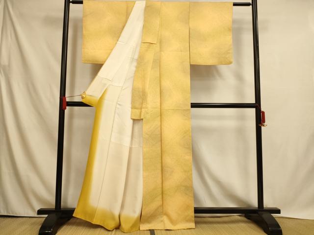平和屋着物■上質な小紋 霞文 暈し染め 正絹 逸品 AABH4514fw