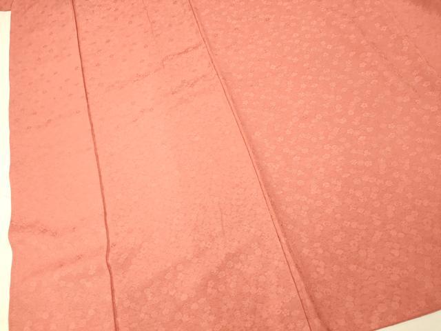 平和屋着物■上質な色無地　宝尽くし　甚三紅色　正絹　逸品　AABH4515fw