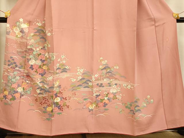 平和屋着物■訪問着　作家物　風景文　正絹　逸品　AABH4520fw