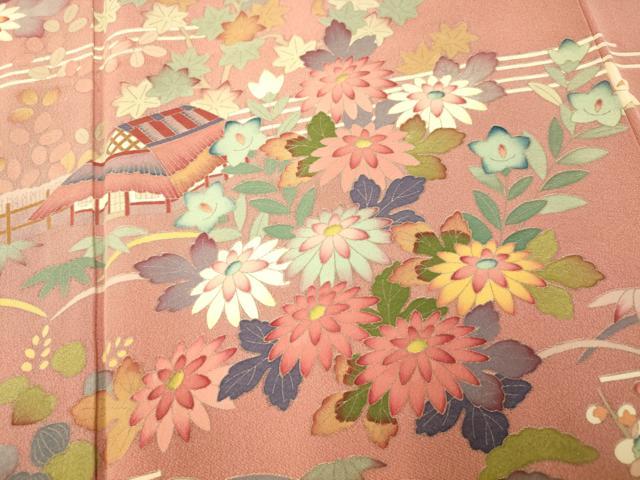 平和屋着物■訪問着　作家物　風景文　正絹　逸品　AABH4520fw