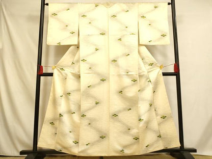 平和屋着物■小紋　菱芝文　暈し染め　洗える着物　AABH4542fw