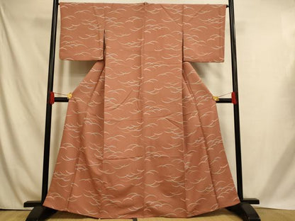 平和屋着物■小紋　雪芝文　洗える着物　AABH4550fw