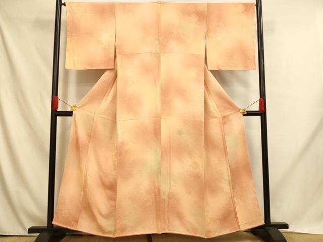 平和屋着物■上質な小紋　草花文　暈し染め　正絹　逸品　未使用　AABH4559fw