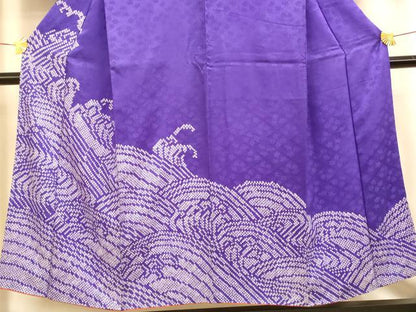平和屋着物■訪問着 絞り 立波文 正絹 逸品 AABH4560fw