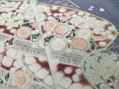 平和屋着物●十日町　名門　滝泰謹製　訪問着　辻が花　流水花文　金彩　正絹　逸品　AABH4571ck