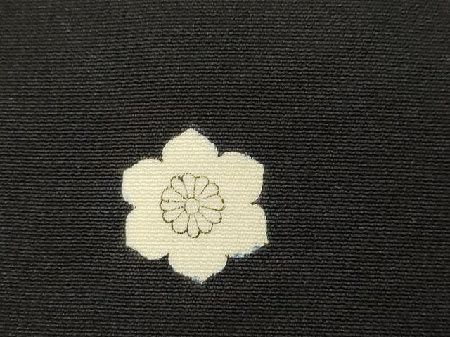 平和屋着物●女優・後藤久美子ブランド　黒留袖　駒刺繍　扇面飛鶴花文　金彩　正絹　逸品　AABH4572ck