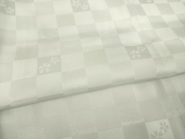 平和屋着物●長襦袢　無双仕立て　斜縞　市松地紋　暈し染め　正絹　逸品　AABH4576ck