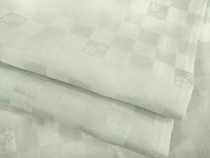 平和屋着物●長襦袢　無双仕立て　斜縞　市松地紋　暈し染め　正絹　逸品　AABH4576ck