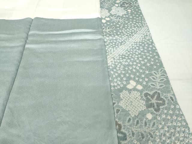 平和屋着物●訪問着　絞り　草花文　正絹　逸品　AABH4578ck