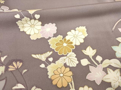 平和屋着物●創業460年・千總　訪問着　刺繍　草花文　金彩　正絹　逸品　AABH4605ck