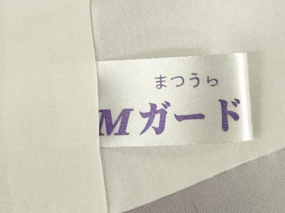 平和屋着物●上質な小紋　お召地　京友禅　更紗花蔦草文　金彩　丹後ちりめん　反端付き　ロング丈　正絹　逸品　AABH4608ck