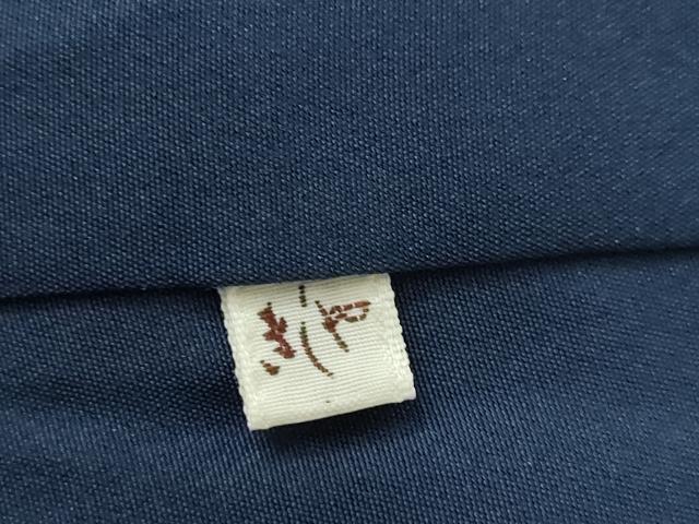 平和屋着物●綿薩摩　東郷織物謹製　手織　160亀甲　實篤　永江明夫(正藍染)　みじん格子　銀座きしや扱い　綿　逸品　AABH4612ck