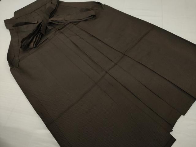 平和屋着物●男性　馬乗り袴　縞　正絹　逸品　AABH4614ck