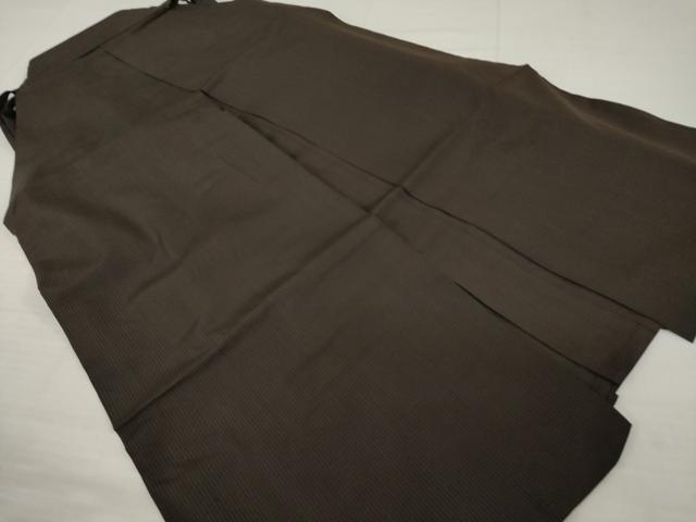 平和屋着物●男性　馬乗り袴　縞　正絹　逸品　AABH4614ck