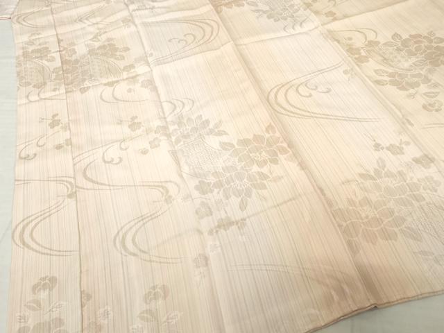 平和屋着物●長襦袢　無双仕立て　地紙花地紋　やまと誂製　正絹　逸品　AABH4615ck