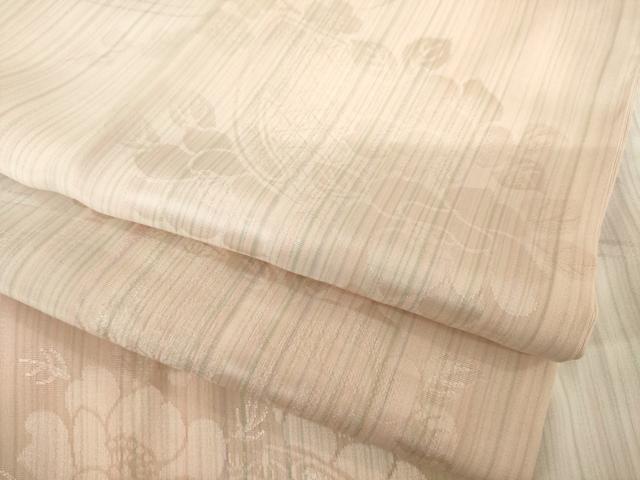 平和屋着物●長襦袢　無双仕立て　地紙花地紋　やまと誂製　正絹　逸品　AABH4615ck