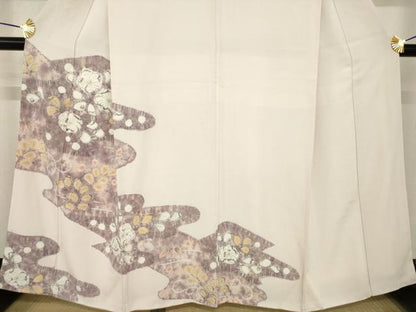 平和屋着物●訪問着　辻が花　流水花文　正絹　逸品　AABH4620ck