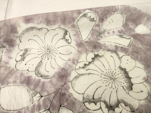 平和屋着物●訪問着　辻が花　流水花文　正絹　逸品　AABH4620ck
