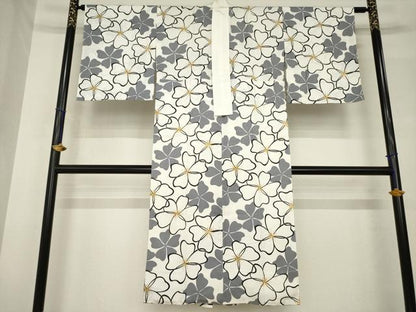 平和屋着物●長襦袢　無双仕立て　花尽くし　正絹　逸品　AABH4621ck