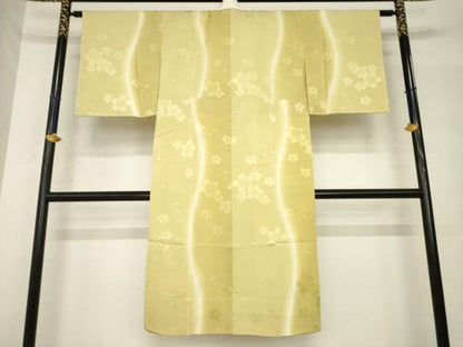 平和屋着物●長襦袢　無双仕立て　舞花地紋　暈し染め　やまと誂製　正絹　逸品　AABH4622ck