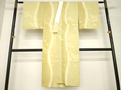 平和屋着物●長襦袢　無双仕立て　舞花地紋　暈し染め　やまと誂製　正絹　逸品　AABH4622ck