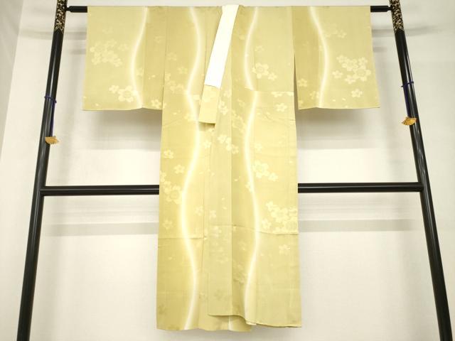 平和屋着物●長襦袢　無双仕立て　舞花地紋　暈し染め　やまと誂製　正絹　逸品　AABH4622ck