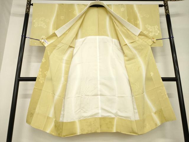 平和屋着物●長襦袢　無双仕立て　舞花地紋　暈し染め　やまと誂製　正絹　逸品　AABH4622ck