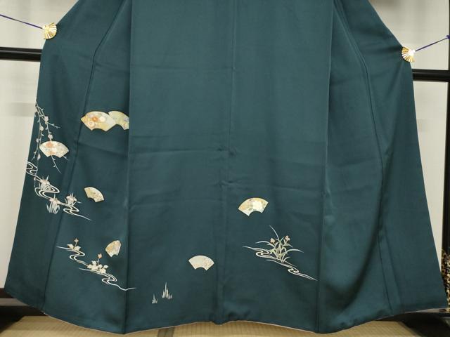 平和屋着物●訪問着　友禅　地紙花文　金彩　正絹　逸品　AABH4628ck