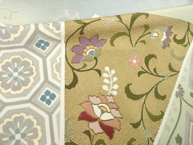平和屋着物●豪華色留袖　友禅　作家物　舞花文　金彩　正絹　逸品　AABH4631ck