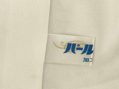 平和屋着物●上質な小紋　お召地　羽扇　ロング丈　正絹　逸品　AABH4635ck