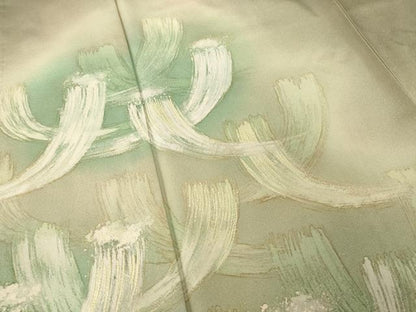 平和屋着物●小堀三千尋　訪問着　刺繍　松　暈し染め　正絹　逸品　未使用　AABH4637ck