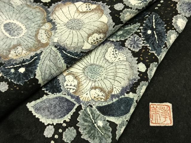 平和屋着物●訪問着　作家物　孝美　辻が花　暈し染め　正絹　逸品　AABG8015cs 平和屋着物○訪問着 作家物 孝美 辻が花 舞花文 正絹 逸品 AABF3610ck