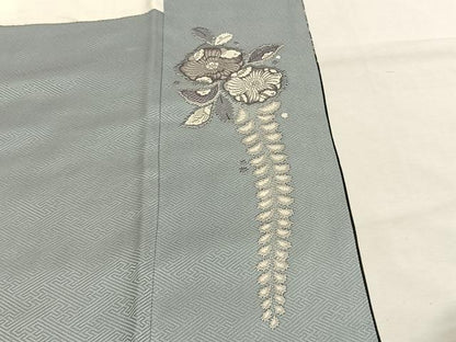 平和屋着物●訪問着　作家物　孝美　辻が花　絞り　暈し染め　黒地　金彩　正絹　逸品　AABH4641fy