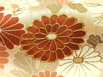 平和屋着物●訪問着　友禅　草花文　暈し染め　金彩　正絹　逸品　未使用　AABH4648fy