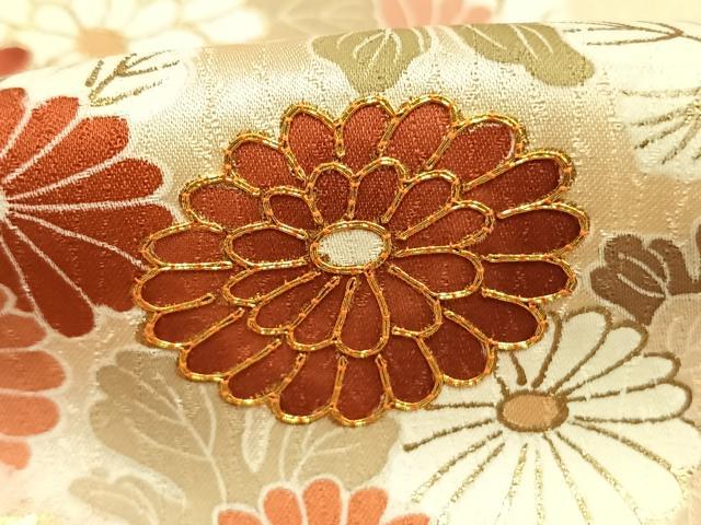 平和屋着物●訪問着　友禅　草花文　暈し染め　金彩　正絹　逸品　未使用　AABH4648fy