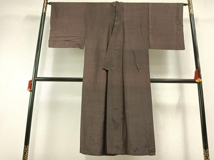 平和屋着物●男性　黒紋付　羽織・長襦袢（袷）セット　正絹　逸品　AABH4657fy