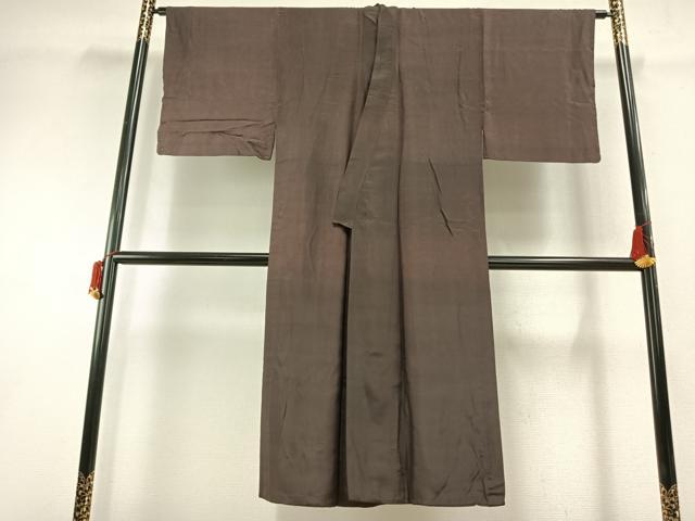 平和屋着物●男性　黒紋付　羽織・長襦袢（袷）セット　正絹　逸品　AABH4657fy