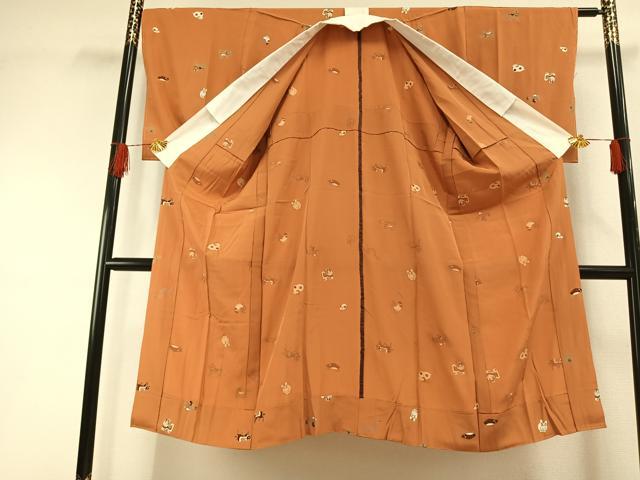 平和屋着物●長襦袢　無双仕立て　十二支　金彩　正絹　逸品　AABH4661fy