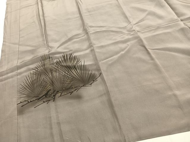 平和屋着物●男性　長襦袢　袷　手描き　鷹　暈し染め　正絹　逸品　AABH4668fy