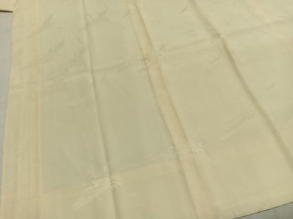 平和屋着物●長襦袢　無双仕立て　飛鳥地紋　鳥の子色　正絹　逸品　AABH4673fy