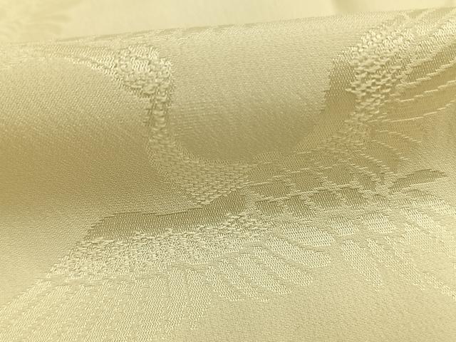 平和屋着物●長襦袢　無双仕立て　飛鳥地紋　鳥の子色　正絹　逸品　AABH4673fy