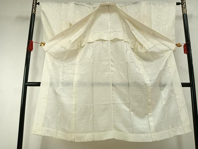 平和屋着物●長襦袢　無双仕立て　花唐草地紋　正絹　逸品　AABH4684fy
