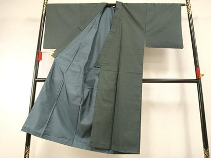 平和屋着物●男性　紬　アンサンブル　亀甲柄　正絹　逸品　AABH4686fy