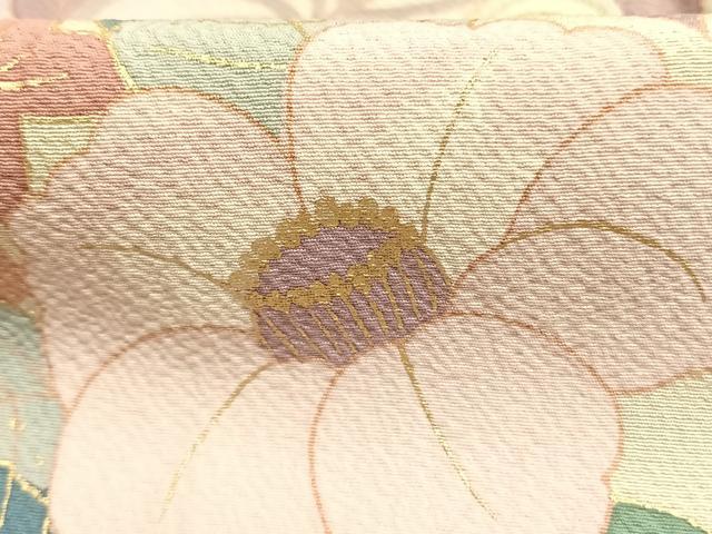 平和屋着物●染色作家　草野一騎　訪問着　枝花文　暈し染め　金彩　正絹　逸品　未使用　AABH4692fy