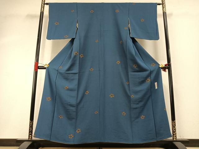 平和屋着物●世界的人形師　辻村寿三郎　ジュサブロー　小紋　舞桜文　正絹　逸品　AABH4698fy