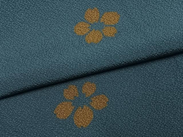 平和屋着物●世界的人形師　辻村寿三郎　ジュサブロー　小紋　舞桜文　正絹　逸品　AABH4698fy
